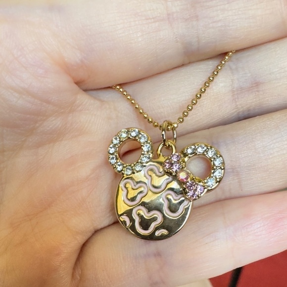 NWT Gold Tone Minnie Mouse Necklace - Picture 5 of 6